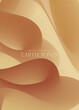 Trendy design template with fluid liquid wavy shapes. Vector Abstract earth tones gradient backgrounds with brown and beige colors. Good for cover, website, flyer, presentation, banner
