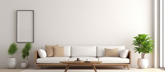 Minimalist living room corner representation