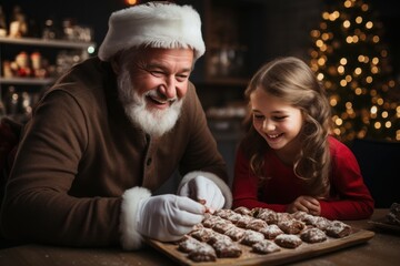 santa claus with christmas presents