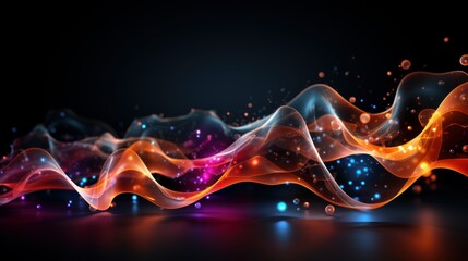 Wall Mural - abstract background with glowing lights