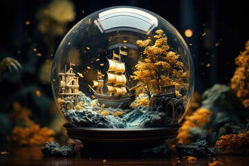 Wall Mural - a surrealistic artwork that blends dreamlike elements and unexpected juxtapositions. generative ai.