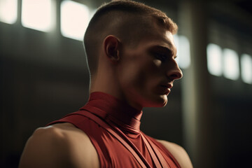 Aufkleber - a person uses a resistance band to perform neck stretches, adding gentle tension to increase the eff