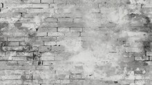 Old Black White Brick Wall Background, Abstract Texture Pattern Backdrop