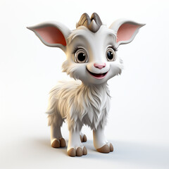 Canvas Print - 3d cartoon cute goat