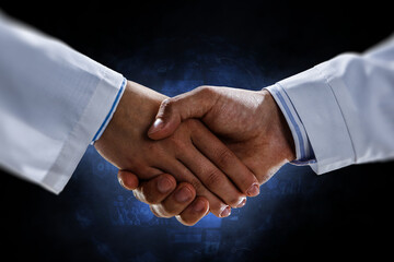 Wall Mural - Partnership concept. Image of handshake