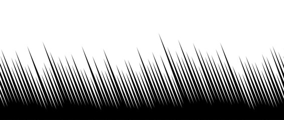 Poster - Straight slanted speed lines pattern. Black and white tilt stripes gradient. Abstract fast effect texture. Comic or cartoon book rays and beams wallpaper. Vector background illustration