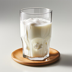 Sticker - A glass of fresh pure white milk