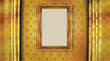 Royal frame on golden pattern background