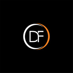 DF Letter Initial Logo Design Template Vector Illustration