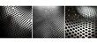 dark perforated steel background texture illustration sheet abstract, plate hole, modern design dark perforated steel background texture