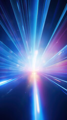 Poster - Flying lights. Pink, blue colors. Abstract background.