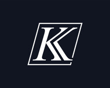 Alphabet Letter 'KK' Logo Design Illustration Template