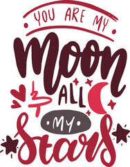 Wall Mural - romantic quote for valentines day cards and prints.