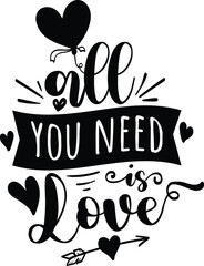 Wall Mural - hand written lettering about love to wedding invitation, valentines day design, greeting card and ro