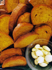 Canvas Print - czech fried bread with garlic