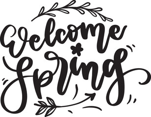 Wall Mural - spring lettering quotes. spring design card with stylish handwritten phrases.
