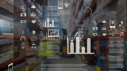 Poster - Animation of interface with data processing against warehouse