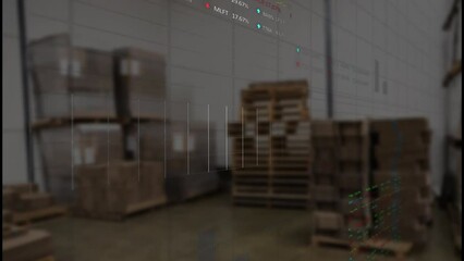 Poster - Animation of statistical and stock market data processing against warehouse