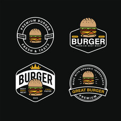 Wall Mural - burger logo template