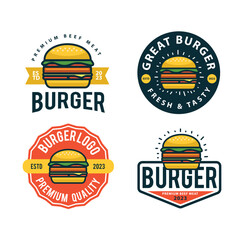 Wall Mural - burger logo template