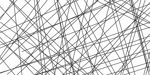 abstract black lines with white background.Creative and geometric shape with white luxury pattern and paper texture design in illustration with white line background.