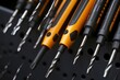 Slotted screw driver and phillips screw driver, Close up Screwdriver, metal tool, plastic handle, orange black, Generative AI