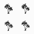 © Alienalgorithm - set of palm trees silhouettes vector