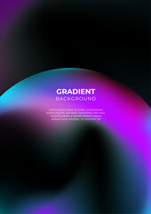 Vector colorful gradient abstract poster design