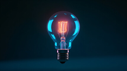 Wall Mural - Creative Idea: Light Bulb Concept
