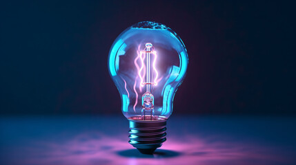 Wall Mural - Creative Idea: Light Bulb Concept
