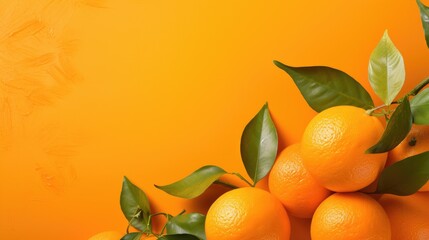 Wall Mural - Orange background with oranges