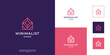 © kiarev - Minimalist house logo real estate. Line art home logo vector