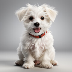 Canvas Print - cute white maltese dog