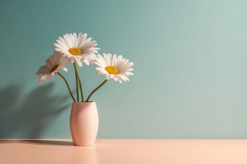 Wall Mural - Pastel flowers minimalistic background pastel colors.