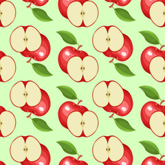 Wall Mural - Vector seamless pattern with fruits