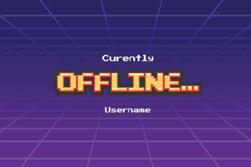 Poster - 8 bit pixel art background for offline stream twitch modern.