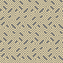Seamless Geometric Background For Your Designs. Modern Vector Ornament. Geometric Abstract Gray And Golden Pattern
