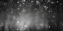 Snow Black Background Abstract Texture, Snowflakes Falling In The Sky Overlay,