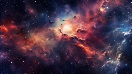 Wall Mural - galaxy cosmos abstract multicolored background.