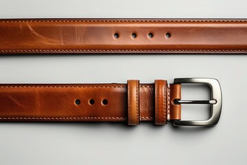 men's brown leather belt