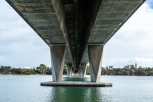 Underside Of Concrete Bridge Over Swan River.