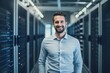 © Johnathan - Caucasian Male Data Analyst Background Scene Good Looking Generative AI