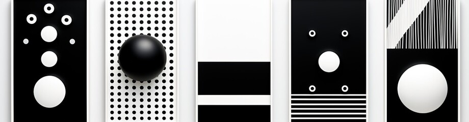 Poster - Black abstract tech geometric modern background.