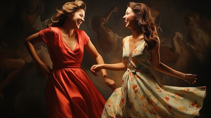 Wall Mural - Two Bestfriend Girls