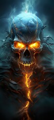 Wall Mural - Skull background for iPhone made with Ai generative