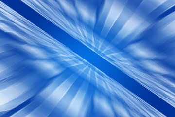 Poster - The blue square rapidly extends lengthwise to form the tunnel space background