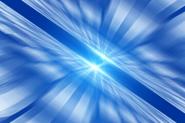 Poster - The blue square rapidly extends lengthwise to form the tunnel space background