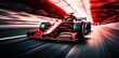 canvas print picture - Red formula car