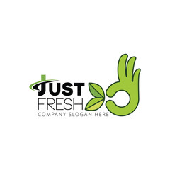 Wall Mural - vector fresh food eco friendly logo