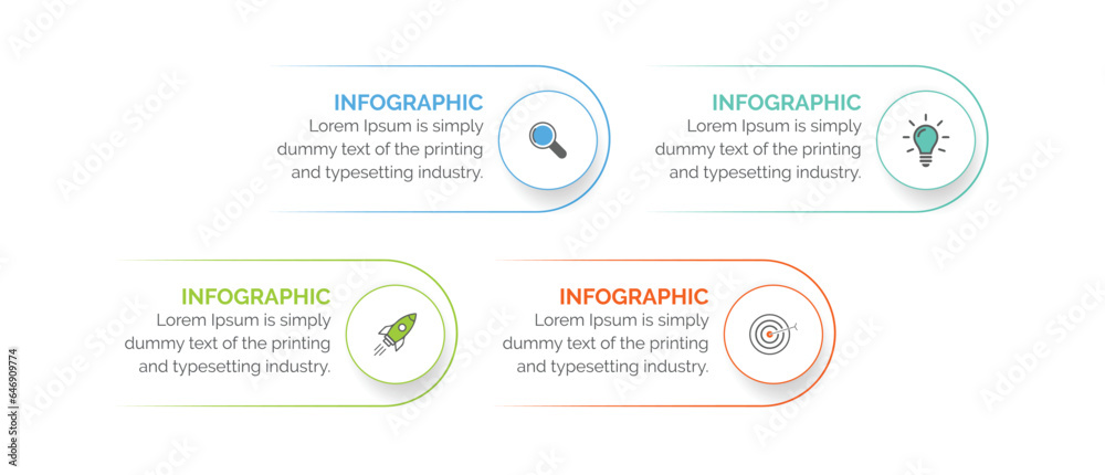 Data Visualization Process Flow Business data visualization. Process chart. Abstract elements of graph ...